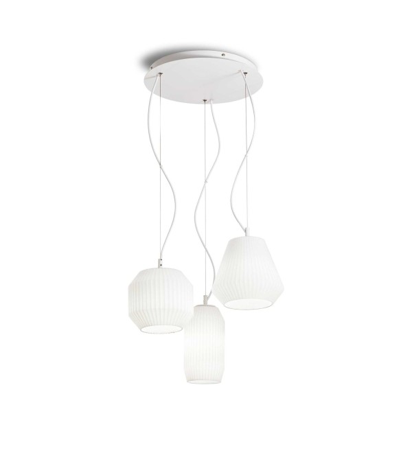 Люстра подвесная Ideal Lux Origami SP3 макс.3x60Вт Белый E27 198095