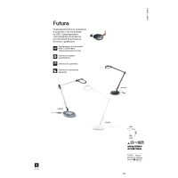 Лампа настольная Ideal Lux Futura TL Алюминий 4000К LED 204895