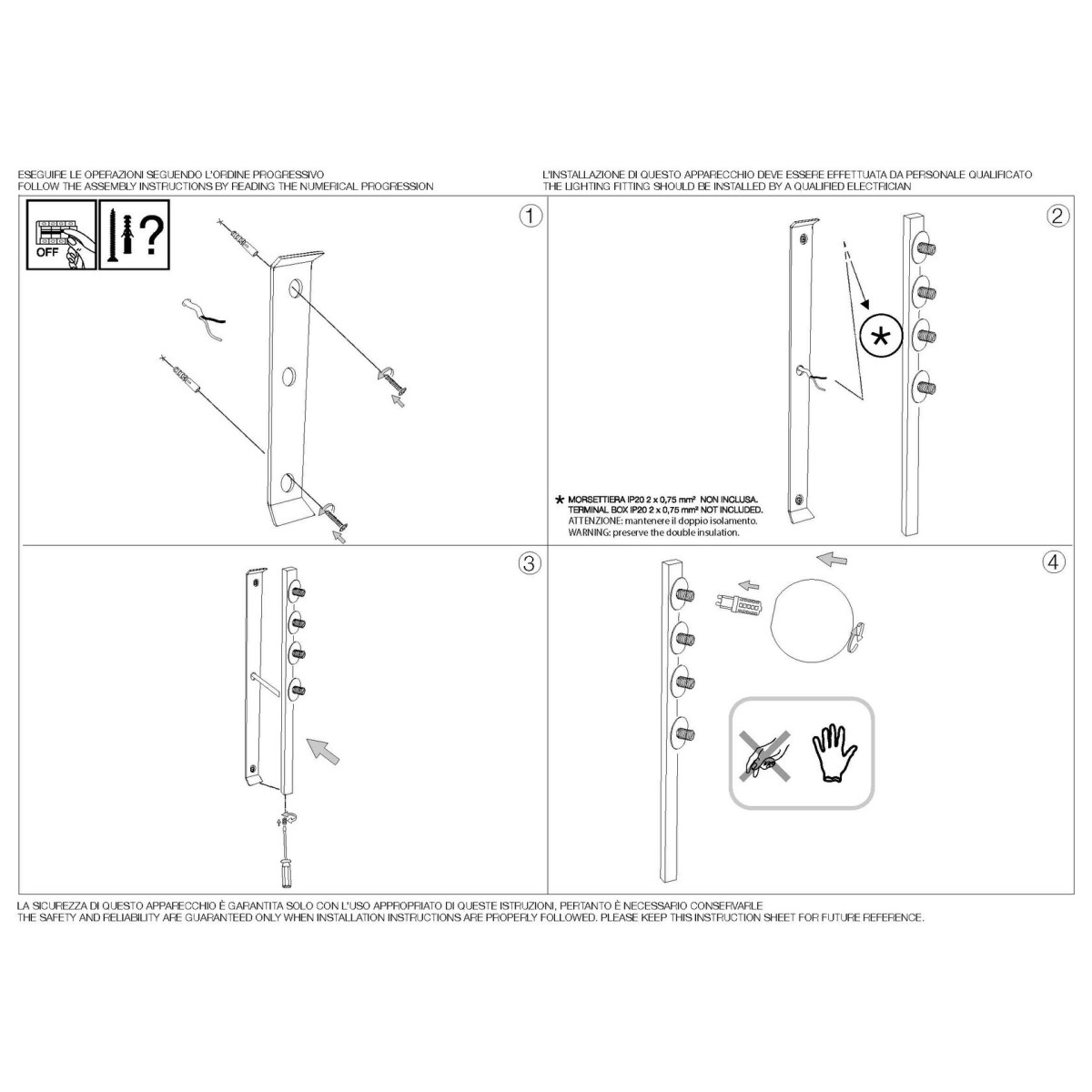 Люстра потолочная Ideal Lux Binomio PL4 Белый G9 328454