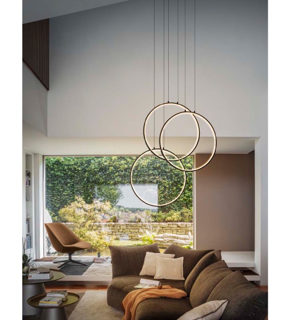 Люстра подвесная Ideal Lux Frame SP Cerchio Черный 3000К 269337