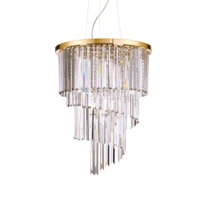 Люстра подвесная Ideal Lux Carlton SP12 Золото E27 213521