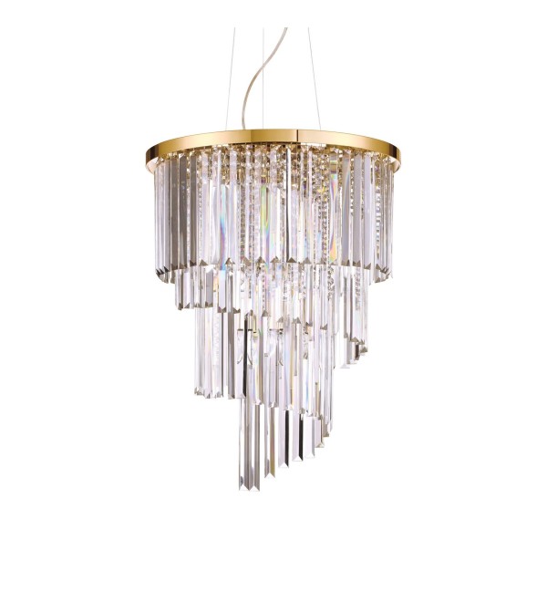 Люстра подвесная Ideal Lux Carlton SP12 Золото E27 213521
