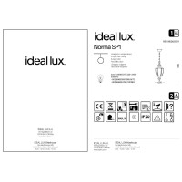Светильник подвесной Ideal Lux Norma SP1 Латунь античная E27 005911