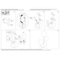 Светильник настенный Ideal Lux Perlage AP3 Янтарь G9 322742