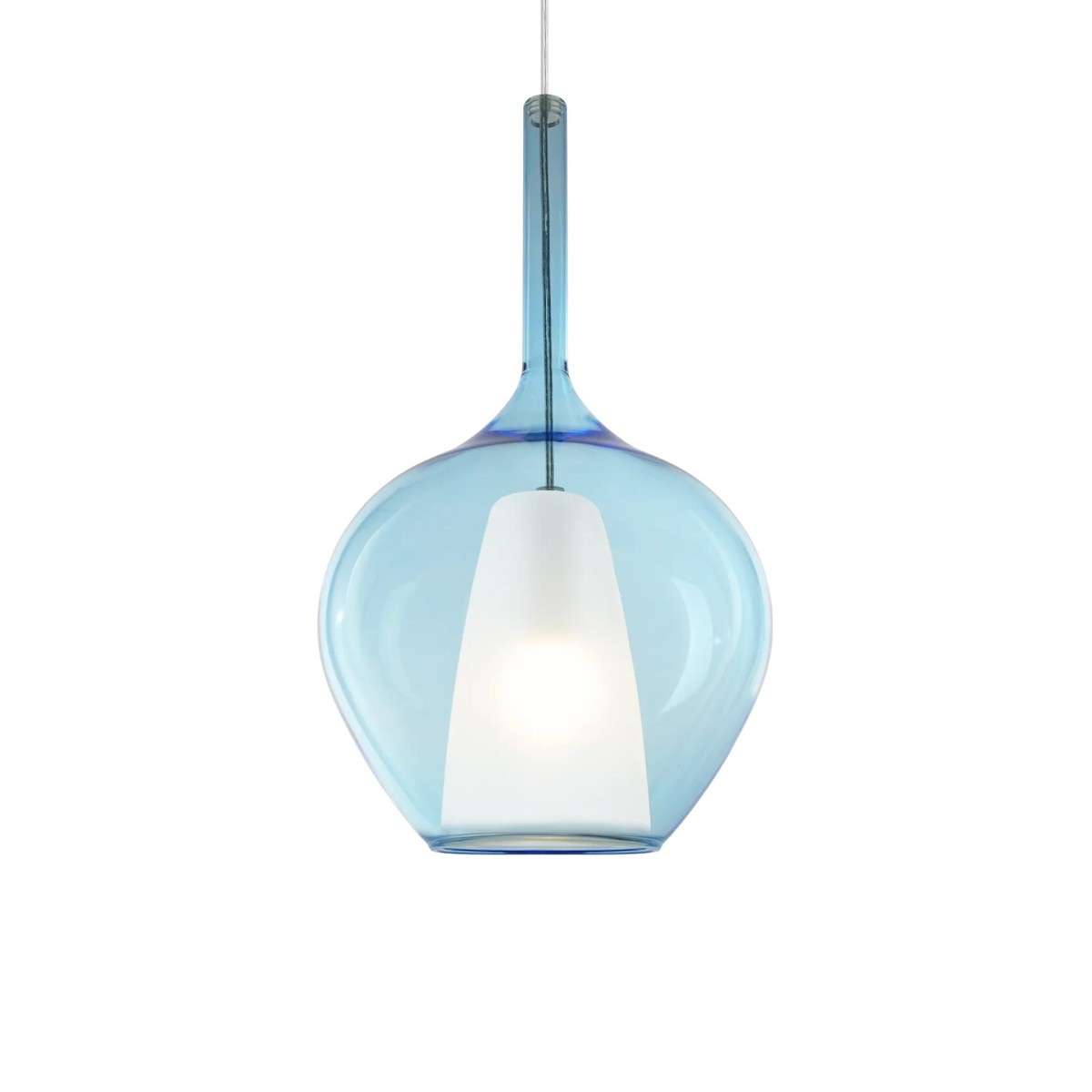 Светильник подвесной Ideal Lux Kalique SP1-1 D28 Голубой E27 359588