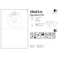 Люстра подвесная Ideal Lux Mapa SP5 E27 Белый 043562