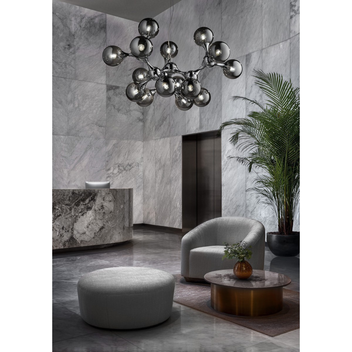 Люстра подвесная Ideal Lux Nodi SP9 Хром E14 370002