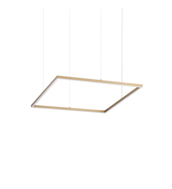 Люстра подвесная Ideal Lux Oracle Slim SP D070 Square On-Off Латунь 3000К 370484