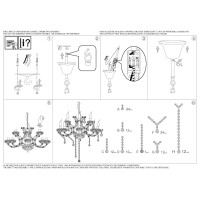Люстра подвесная Ideal Lux Napoleon SP18 Золото E14 167411