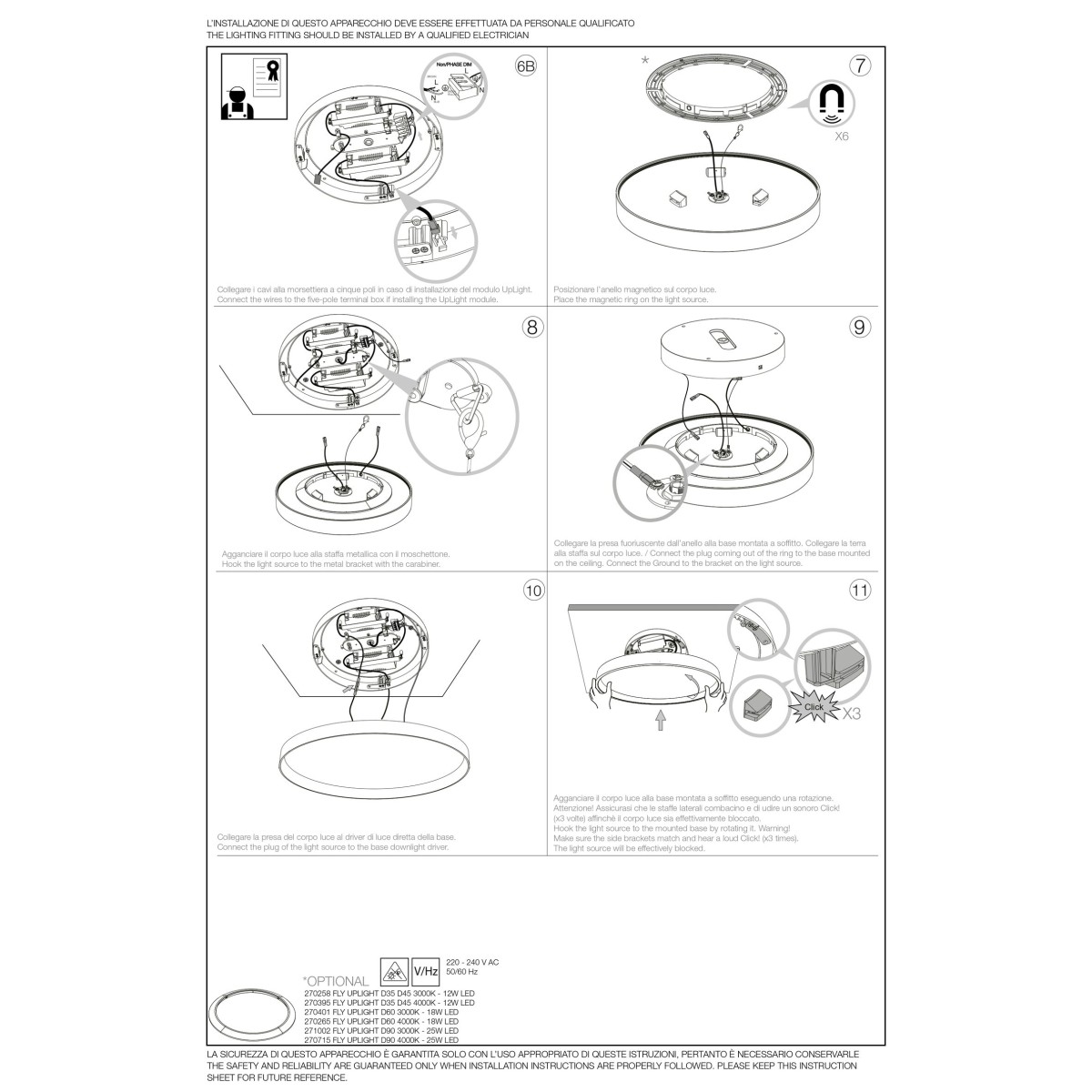 Светильник потолочный Ideal Lux Fly PL D45 4000K LED Белый 270296