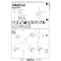 Люстра подвесная Ideal Lux Nodi SP15 Латунь E14 241012