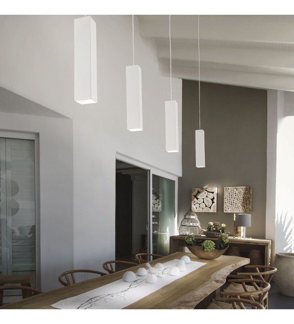 Светильник подвесной Ideal Lux Look LED SP01 Square D1.5 H040 On-Off 3000K Латунь LED 371139