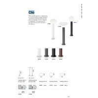 Светильник садово-парковый Ideal Lux Clio MPT2 H197 Белый E27 249506
