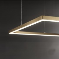 Люстра подвесная Ideal Lux Oracle Slim SP D070 Square On-Off Латунь 3000К 370484