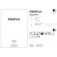 Светильник уличный Ideal Lux Fiesta SP10 Черный E27 246796