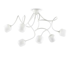 Люстра потолочная Ideal Lux Octopus PL6 Белый G9 174921