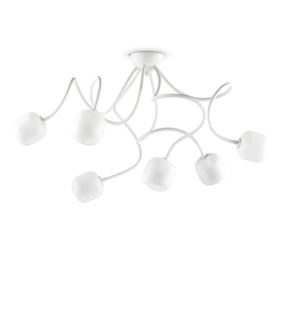 Люстра потолочная Ideal Lux Octopus PL6 Белый G9 174921
