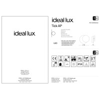 Светильник настенный Ideal Lux Tick AP LED Белый 3000К 238975