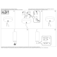 Светильник подвесной Ideal Lux Oak SP1 Round Цемент GU10 150635