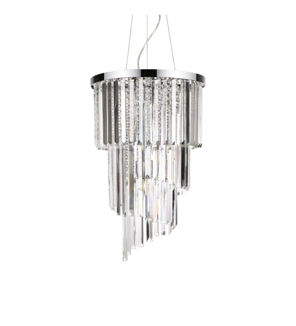 Люстра подвесная Ideal Lux Carlton SP8 Хром E14 117737