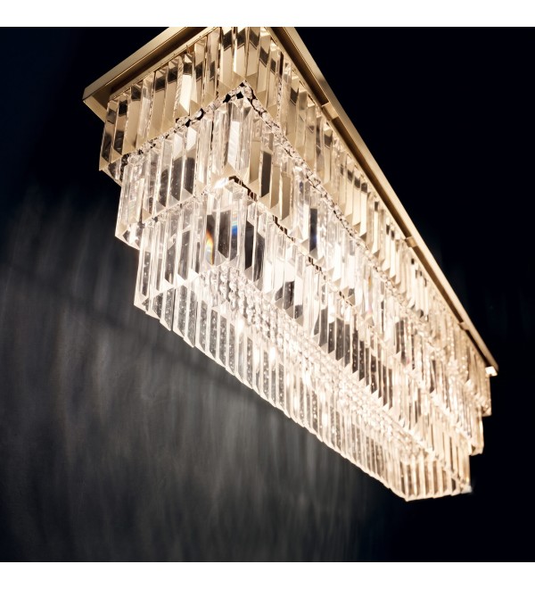Люстра подвесная Ideal Lux Martinez SP8 Золото E14 213583