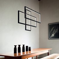Люстра подвесная Ideal Lux Frame SP Quadrato Черный 3000K 269375