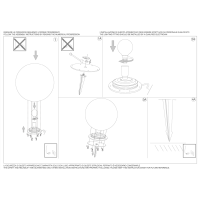 Светильник садово-парковый Ideal Lux Sole PT1 D30 Опал E27 191638