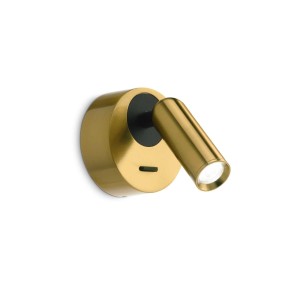 Светильник настенный Ideal Lux Bean AP Round Латунь 3000К 260624