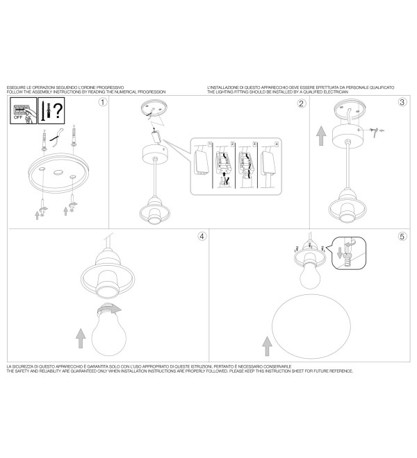 Светильник уличный Ideal Lux Sole SP1 D40 Опал E27 136004