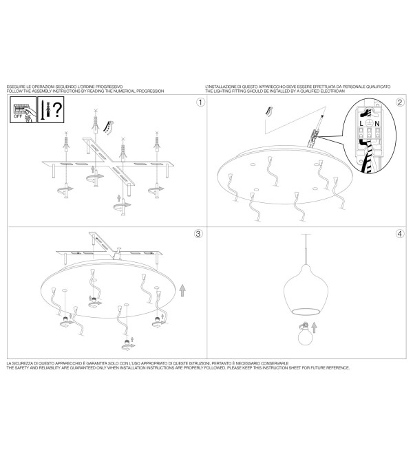 Люстра подвесная Ideal Lux Soft SP6 Белый E14 087818