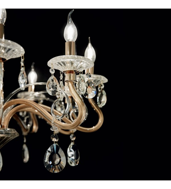 Люстра подвесная Ideal Lux Negresco SP8 Золото E14 087764