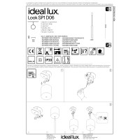 Светильник подвесной Ideal Lux Look SP1 Round D60 H400 Хром GU10 104942