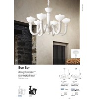 Люстра подвесная Ideal Lux Bon Bon SP6 E14 Белый 093994