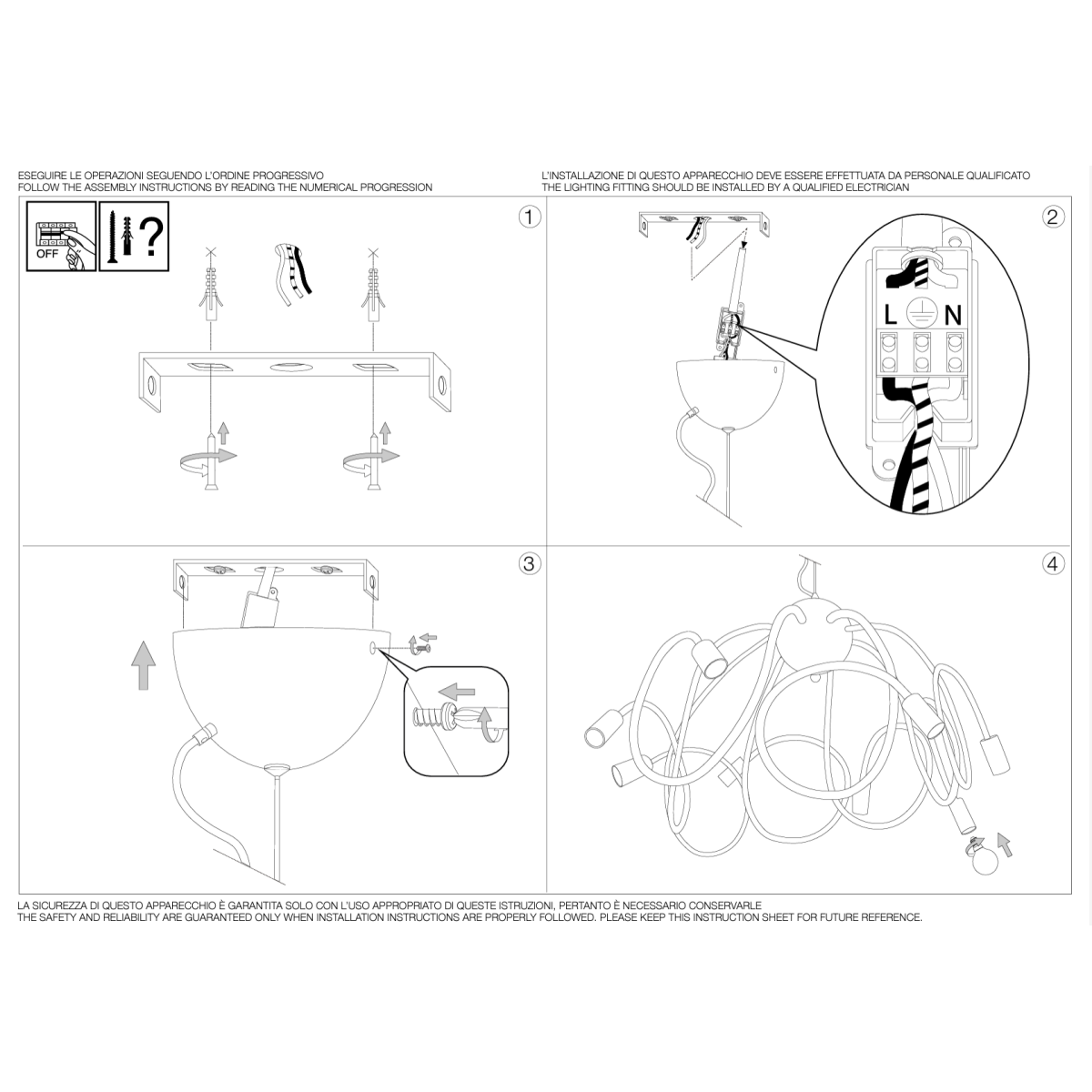Люстра подвесная Ideal Lux Multiflex SP8 Разноцветный E14 141909