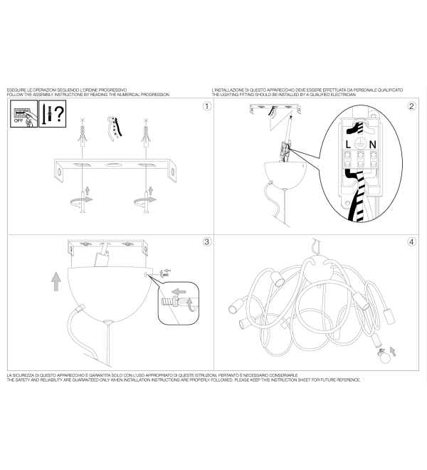 Люстра подвесная Ideal Lux Multiflex SP8 Разноцветный E14 141909