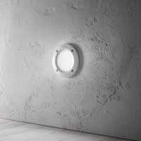 Светильник уличный встраиваемый Ideal Lux Avenue FI Round макс.1х9Вт IP66 GX53 230В Белый Смола 096544