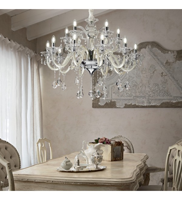Люстра подвесная Ideal Lux Colossal SP15 Прозрачный E14 114170
