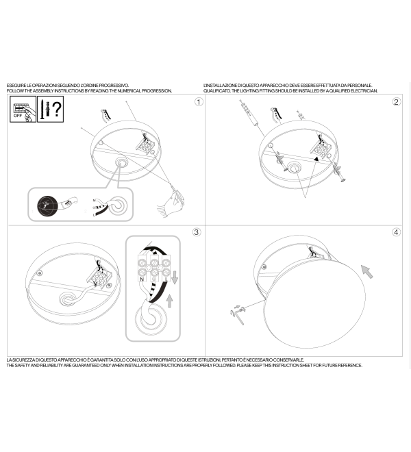 Светильник уличный Ideal Lux Mib PL Round Белый 4000К 202945