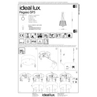 Люстра подвесная Ideal Lux Pegaso SP3 Белый E14 059235