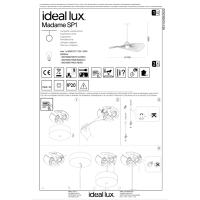 Люстра подвесная Ideal Lux Madame SP1 Черный E27 174402