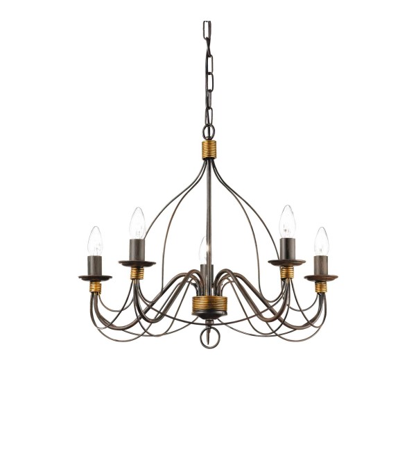 Люстра подвесная Ideal Lux Corte SP5 Ржавый E14 057187
