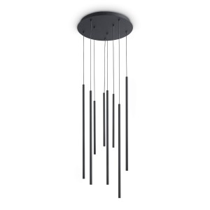 Люстра подвесная Ideal Lux Look SP8 Round LED 3000K Черный 371177