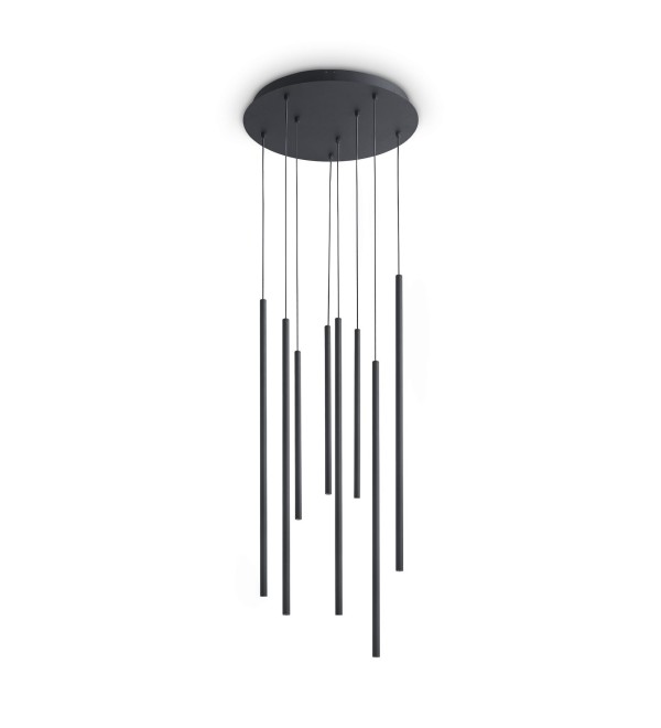 Люстра подвесная Ideal Lux Look SP8 Round LED 3000K Черный 371177