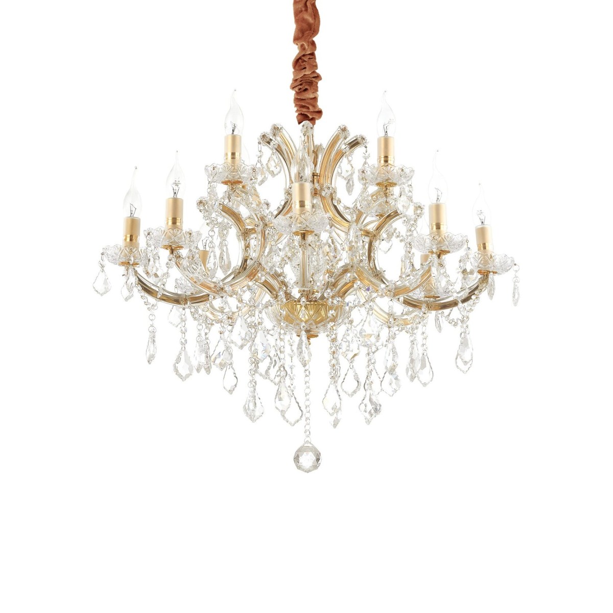 Люстра подвесная Ideal Lux Napoleon SP12 Золото E14 167404