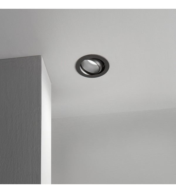 Светильник встраиваемый Ideal Lux Quark FI 12.0W Adjustable 3000K LED Черный 323008