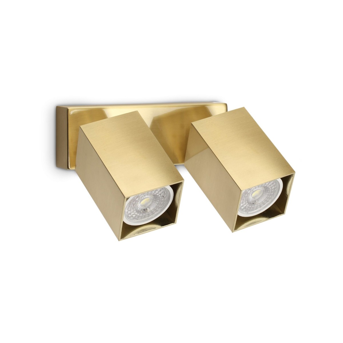 Светильник настенный Ideal Lux Dynamite AP2 Square Латунь GU10 371245