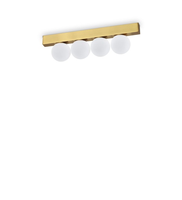 Светильник потолочный Ideal Lux Binomio LED PL4 Латунь 3000К LED 328249