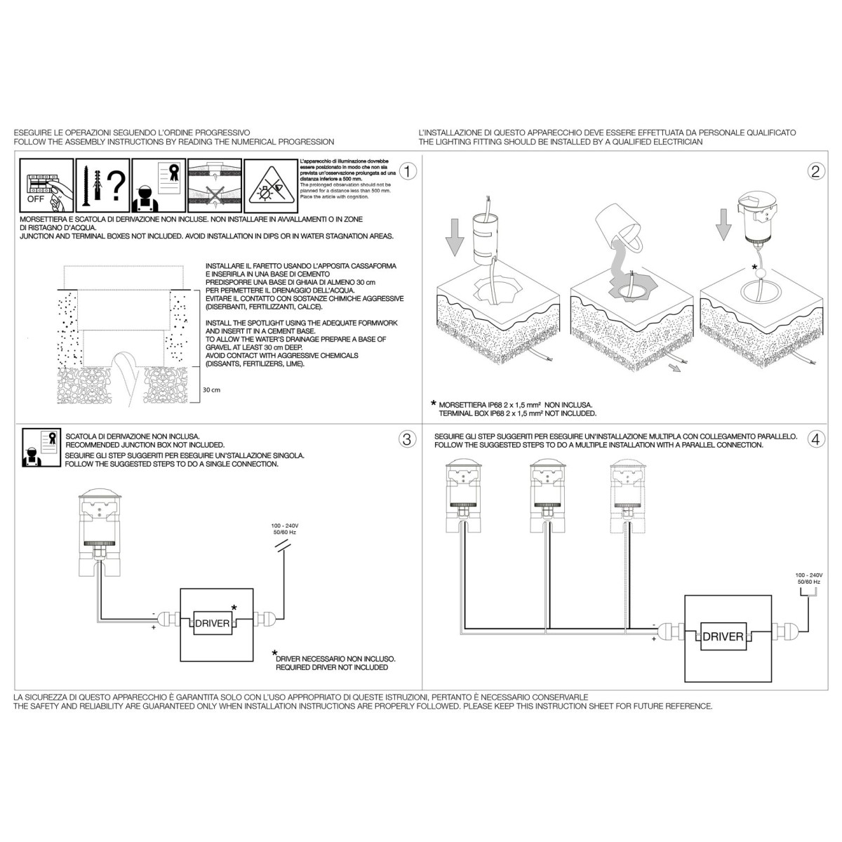 Светильник уличный встраиваемый Ideal Lux Rocket FI D5.5 Single 4000K LED Сталь 222820