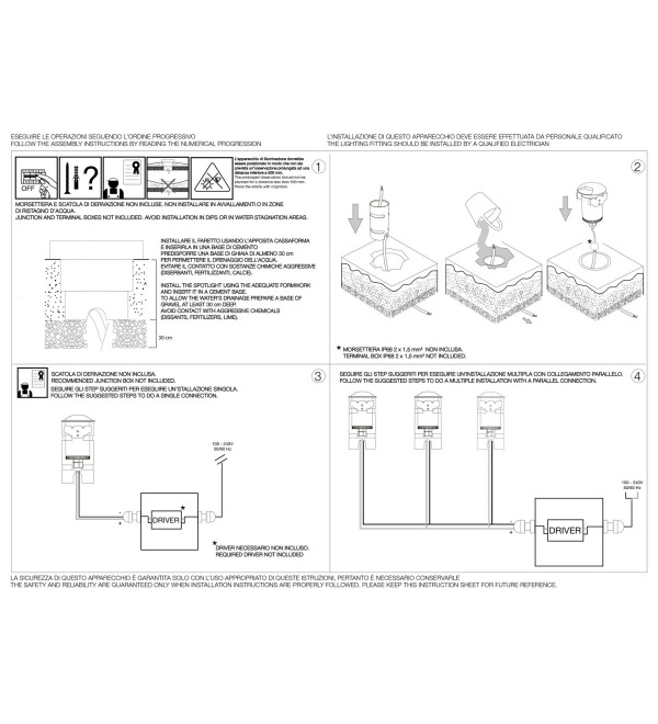 Светильник уличный встраиваемый Ideal Lux Rocket FI D5.5 Single 4000K LED Сталь 222820