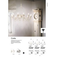 Люстра подвесная Ideal Lux Corte SP8 Ржавый античный E14 057194